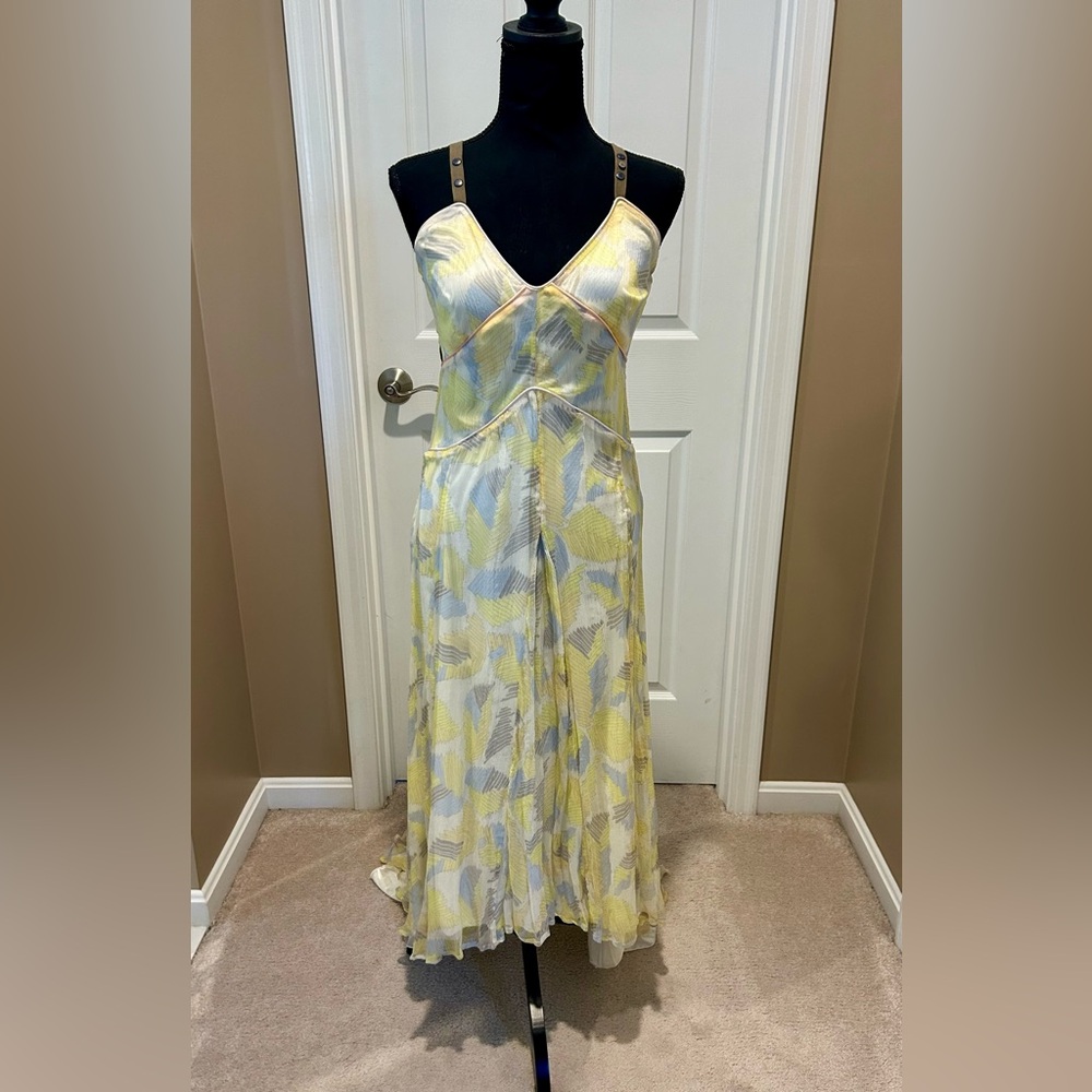 Diesel Yellow and Blue Patterned Maxi Dress